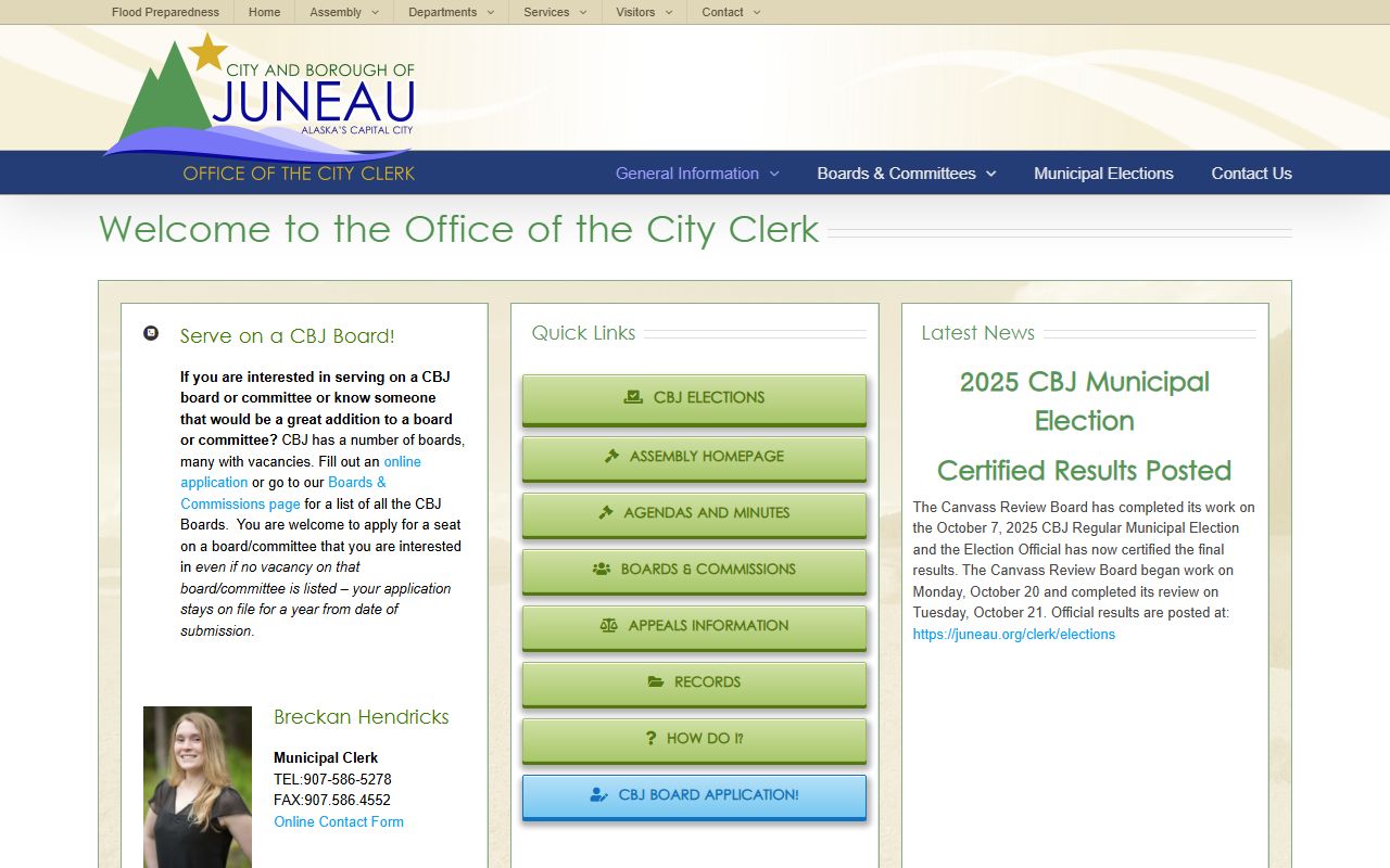 Juneau City Clerk White Pages