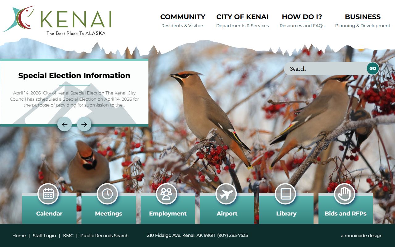 Kenai White Pages city official site