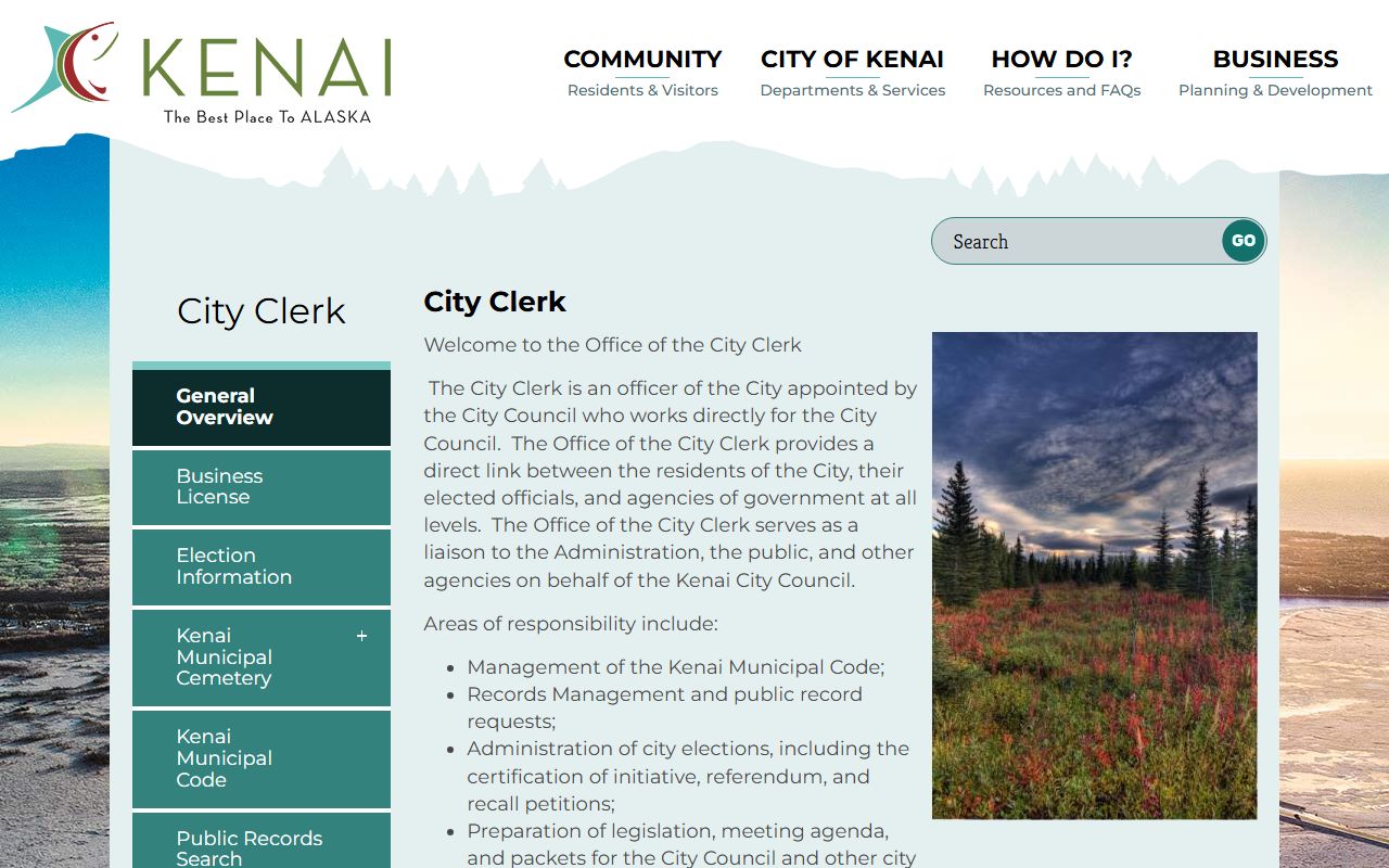 Kenai White Pages city clerk