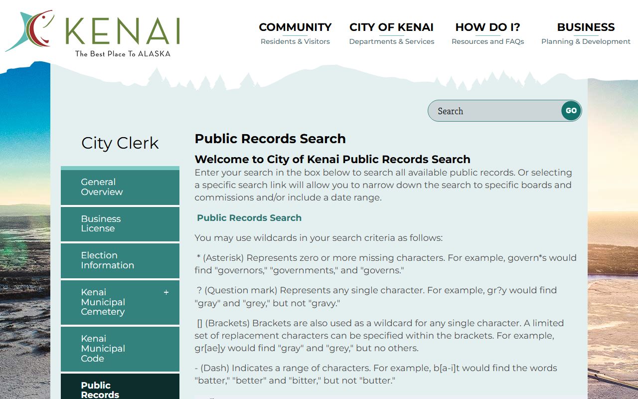 Kenai White Pages public records search