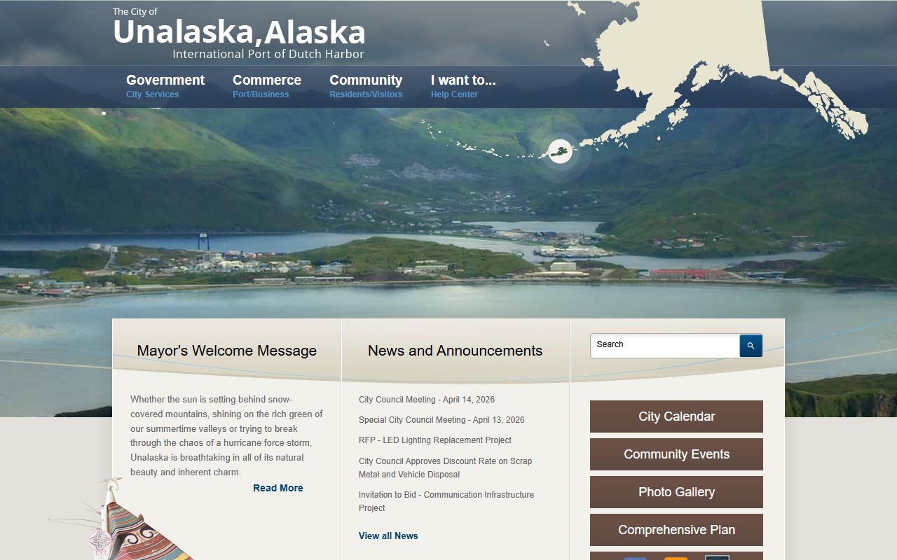 Unalaska White Pages official city image
