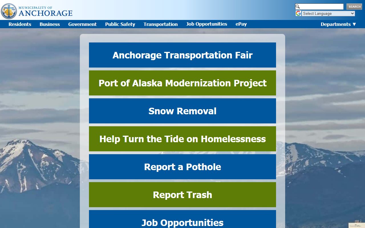 Anchorage Municipality White Pages official site