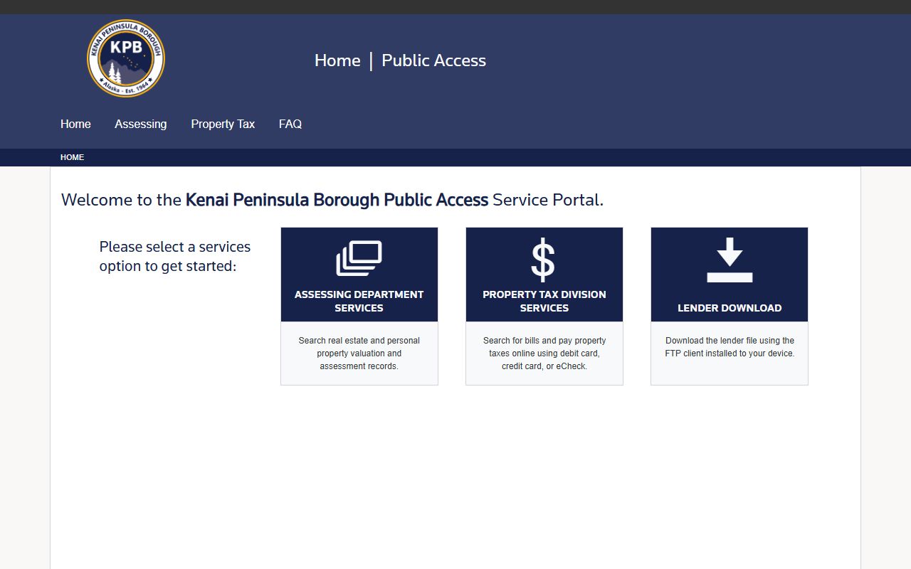 Kalifornsky White Pages public access portal