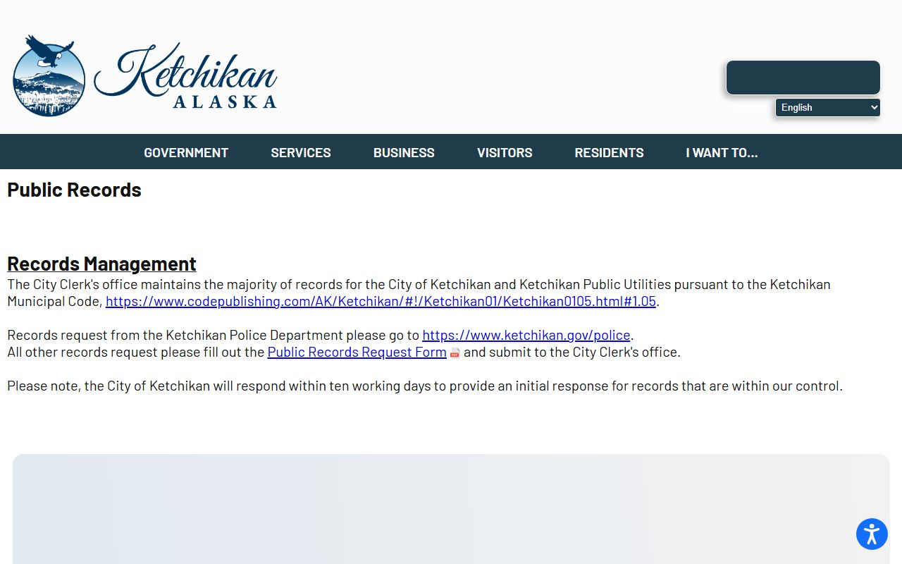 City of Ketchikan White Pages