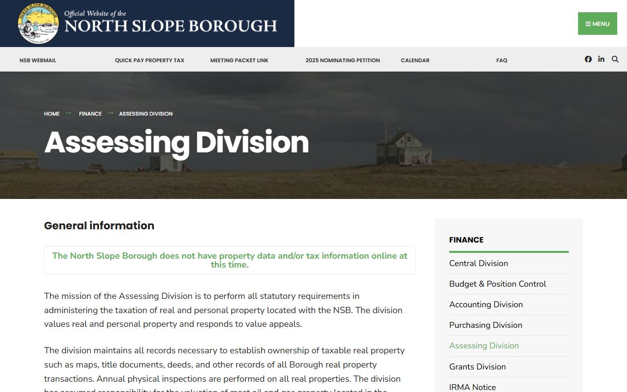 North Slope Borough White Pages assessing division